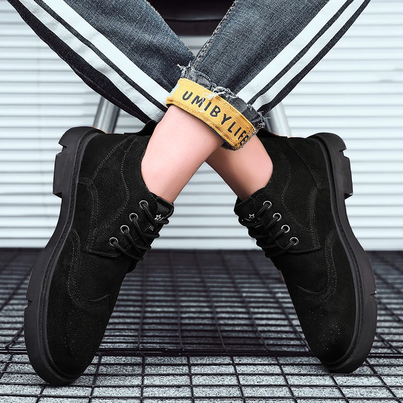 Phragmites повседневные мужские ботинки Чукка в деловом стиле из свиной замши; Zapatos De Mujer; уличные теплые зимние кроссовки; Модные ботильоны