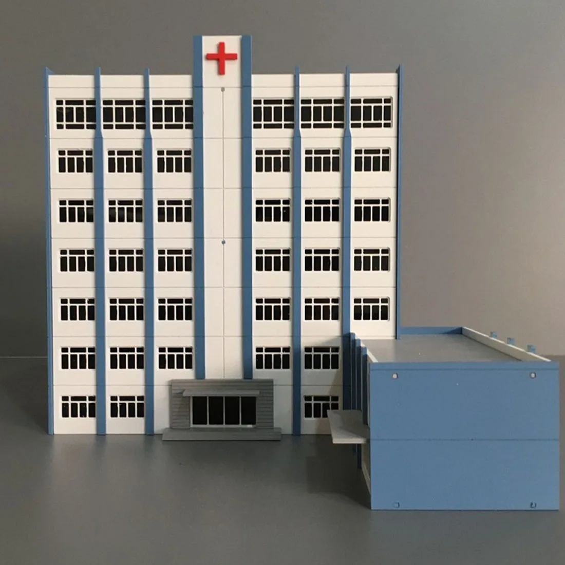 1:150 N Scale Sand Table Decoration DIY Assembly Model Hospital Building 5