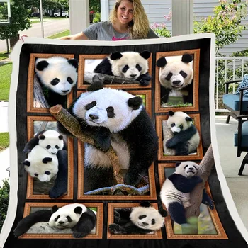 

3D Stereo Animal Theme Custom Cashmere Blanket Throw For Sofa Winter Fleece Blanket Sherpa Blankets Quilt