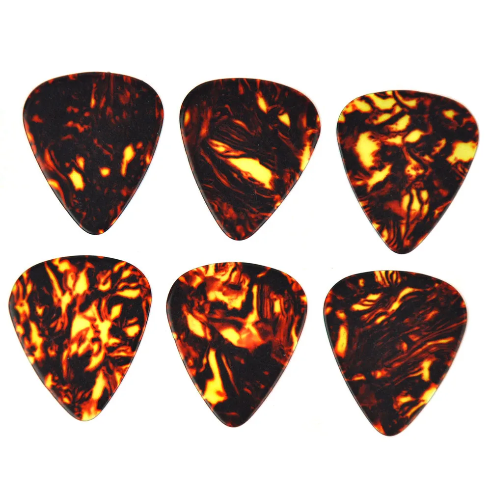 100pcs/lot Thin 0.46mm Celluloid Guitar Picks Plectrums Brown Turtle Tortoise