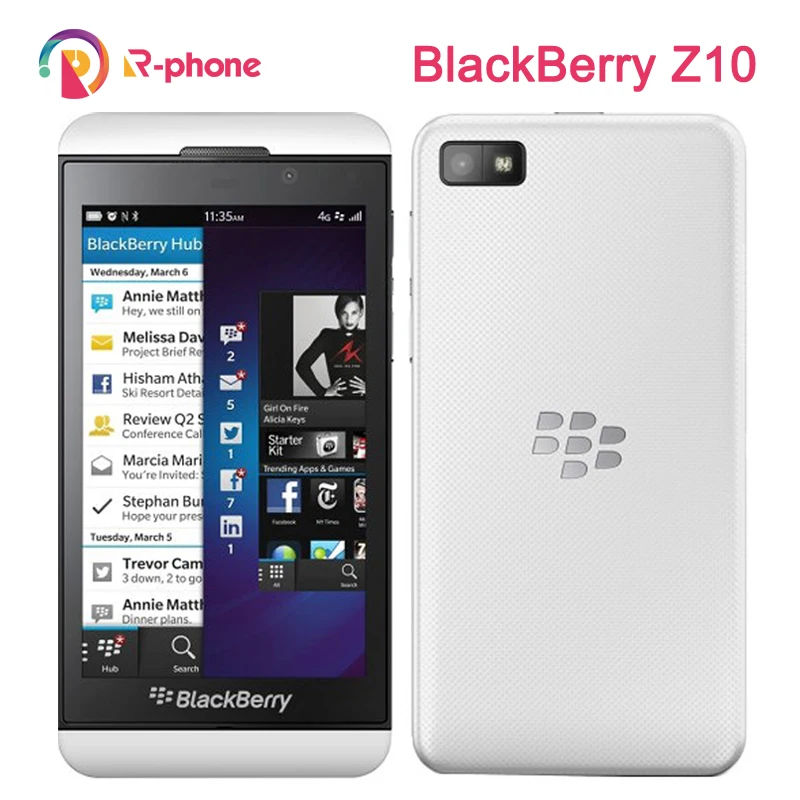 Blackberry z10 duplo remodelado núcleo do telefone móvel gps wifi 8mp 4.2