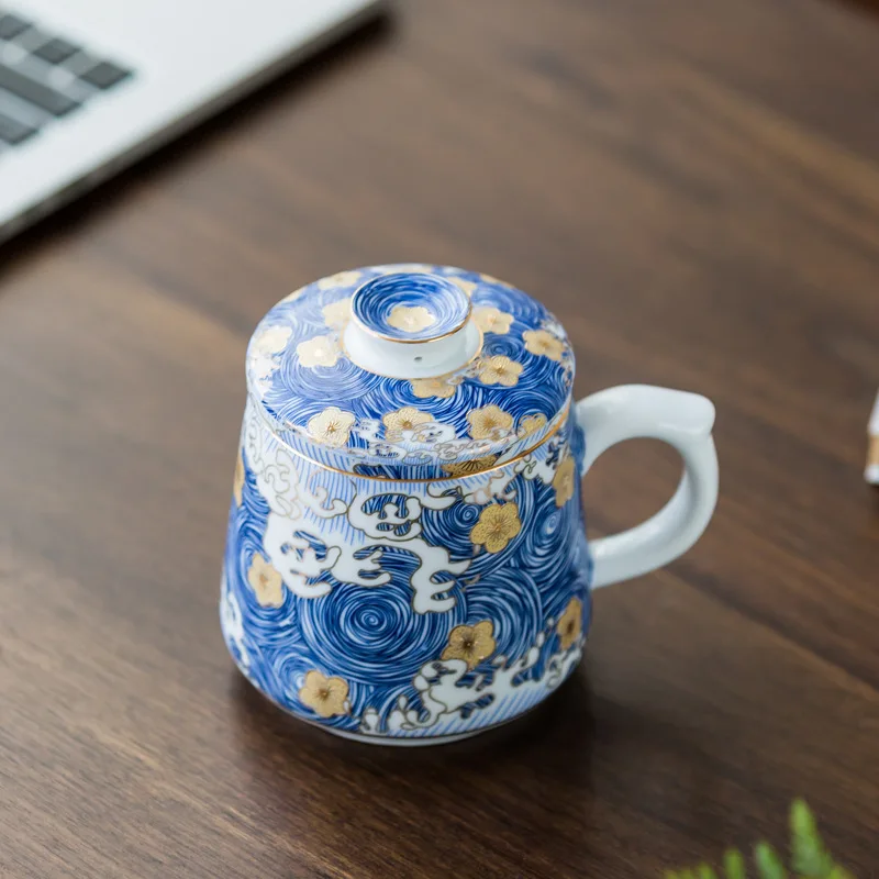 300 мл Dehua известный креативная керамическая кружка Кофе чайная чашка элегантный Звездная ночь Новизна подарки фарфоровая, для молока чашка для офиса