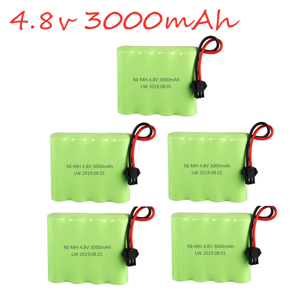 Модель M) 4,8 v 3000mah перезаряжаемая батарея для радиоуправляемых игрушек, автомобилей, лодок, пистолетов, запчасти 2400mAH AA 4,8 v NiMH аккумулятор 5 шт