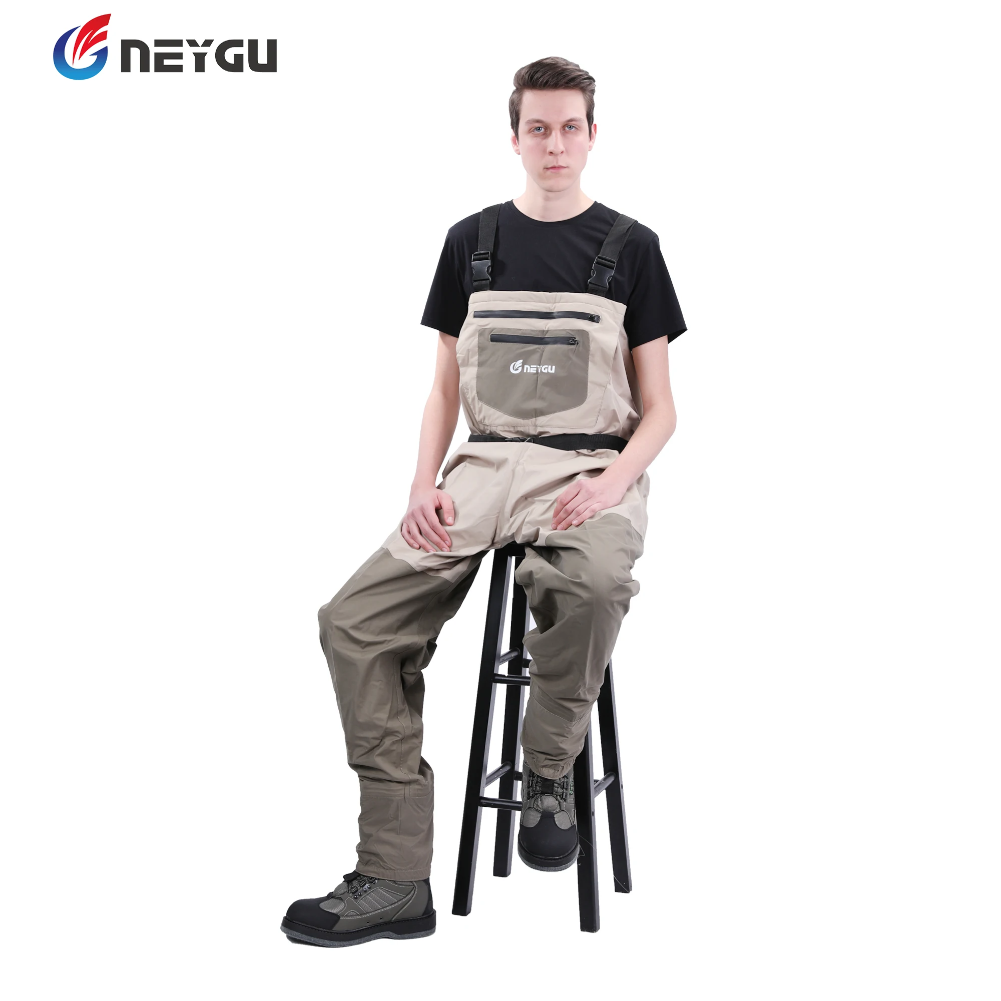 Tan-heng NeyGu зеленый Reed Leaf Quick-Drain водонепроницаемый и дышащий Болотник с 4 мм неопреновый чулок ноги для рыбалки и охоты - Цвет: Tan-heng