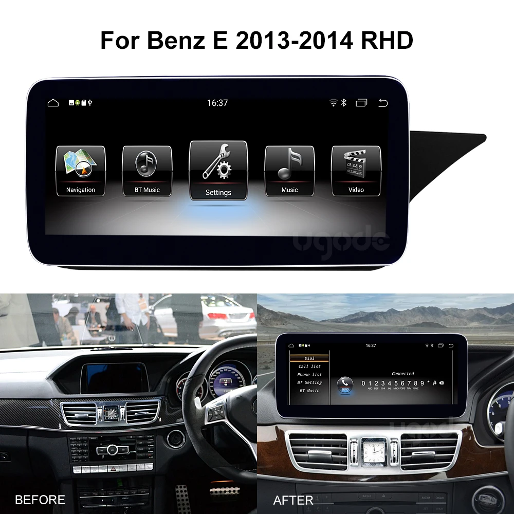 Ugode 2013 14 W212 S212 RHD Android 9 0 экран автомобильный gps навигационная мультимедийная