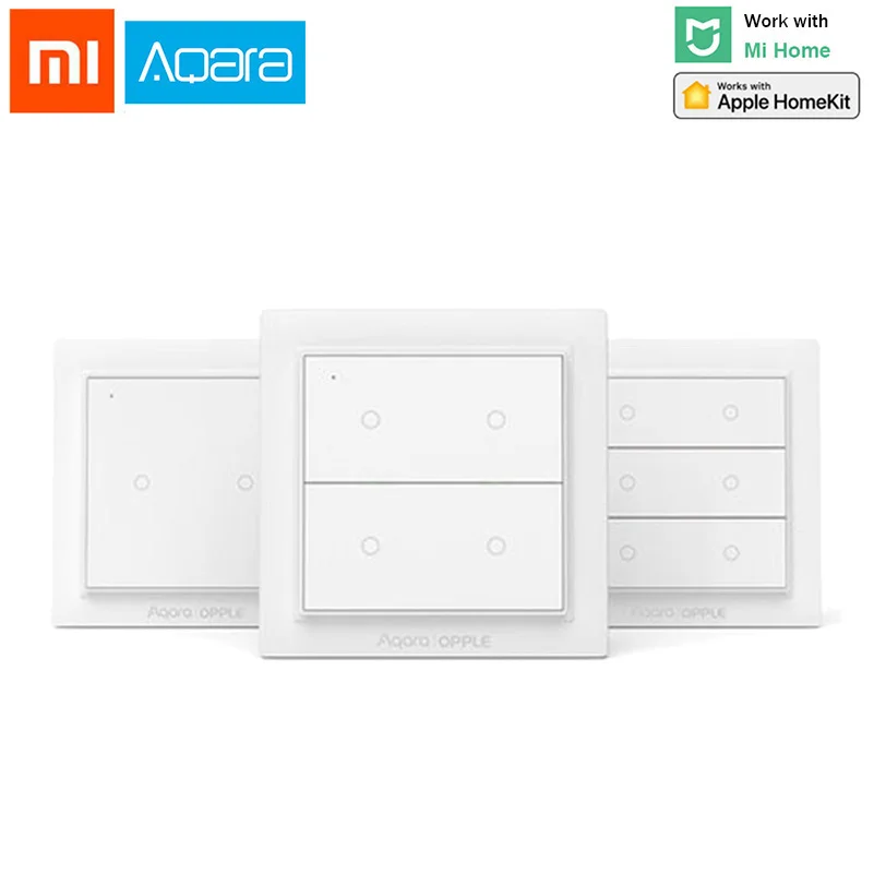 Международная версия Xiaomi Aqara Opple беспроводной умный переключатель без проводки требуется работа с Mijia App Apple HomeKit настенный переключатель