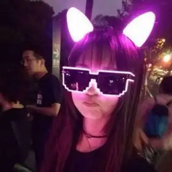 

EL Cold Light Source Voice-activated Luminescent Glasses Classes Shade For The Club Party Sound Controller Halloween Dress Up