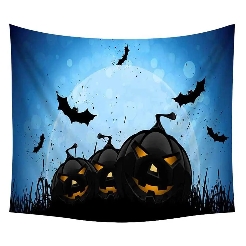 

Living Room Wall-Mounted Tapestry Halloween Pumpkin Pattern Home Decor