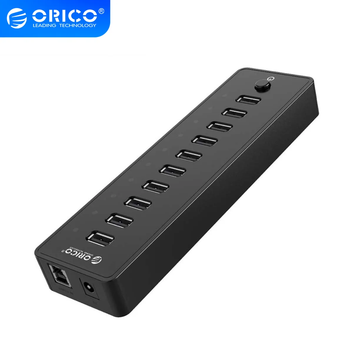 Концентратор USB 2 0 ORICO 10 портов концентратор ABS с адаптером питания 12 В
