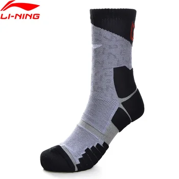 

Li-Ning Men Basketball Series Socks Size 39-44 Size Cotton Chinlon Polyester Spandex LiNing li ning Sports Socks AWLP147 NWM473
