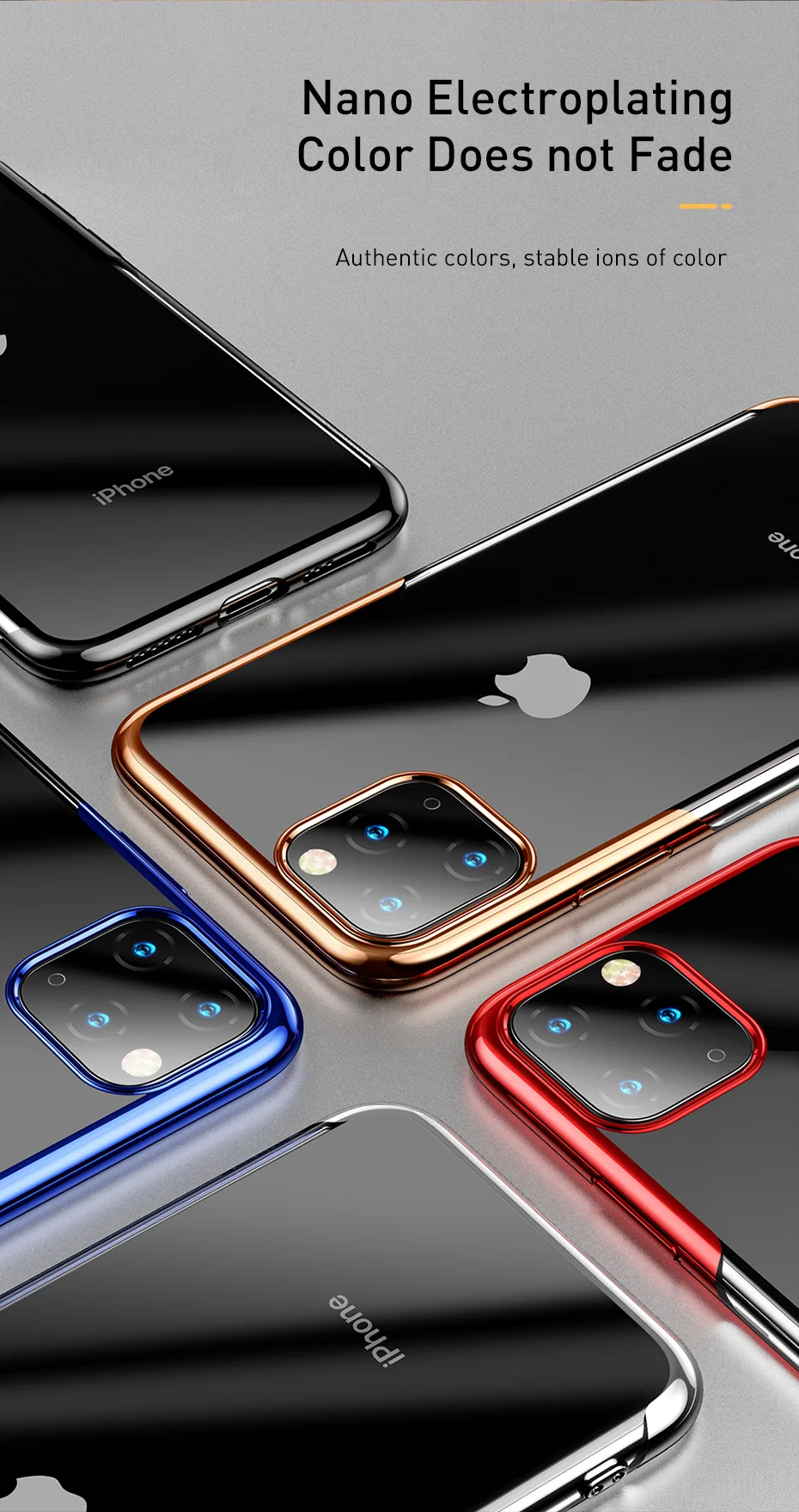 Чехол для телефона Baseus для мобильных телефонов iPhone 5,8/6,1/6,5 дюймов ультра тонкий чехол для телефона для iPhone 11 Pro XR Xs Max
