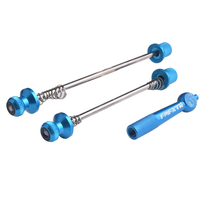 Blue Fmfxtr Mtb быстроразъемные велосипедные ступицы противоугонные дорожный велосипед передний и задний вал стержни легкая, складная, алюминиевая винты из сплава - Цвет: Blue