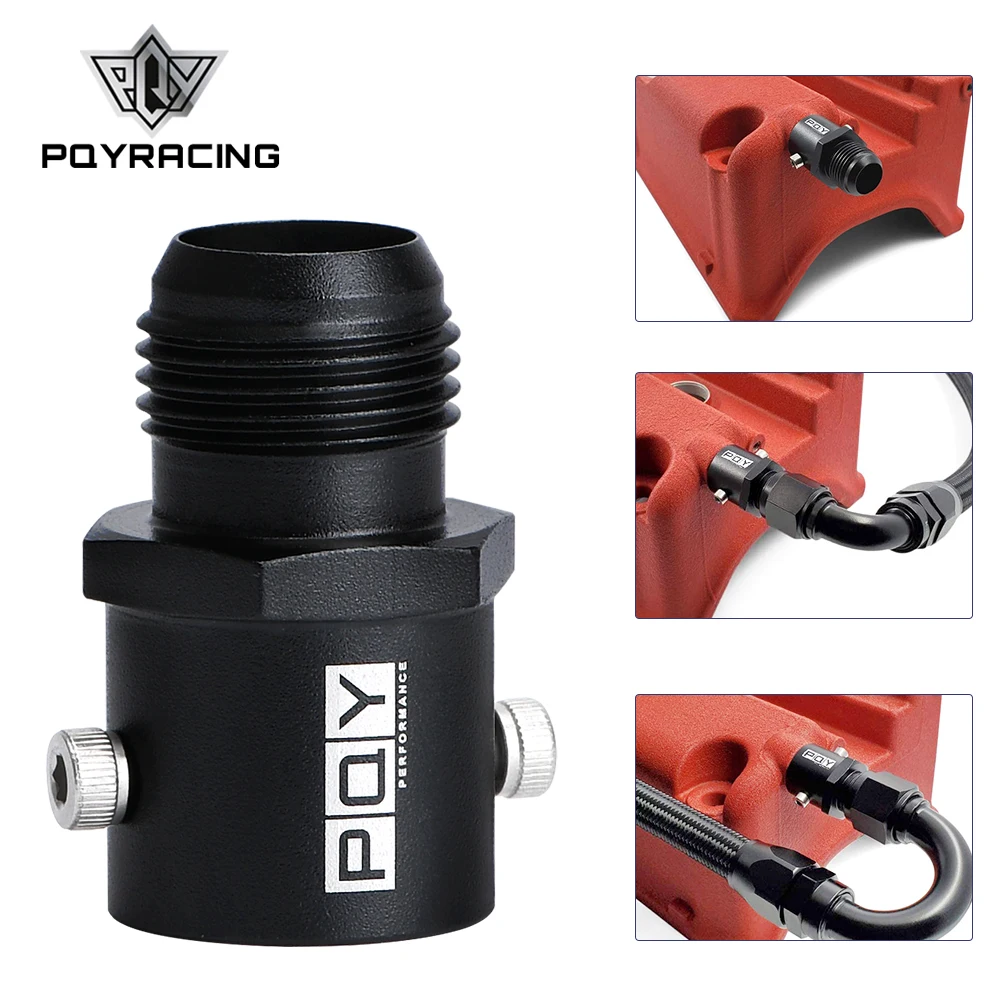 Breather Fitting Adapter Breather Fitting Adapter 19mm AN10 Valve Cover Vent Outlet K-Swap For Honda Civic Acura Rsx Tsx K20 K24 Aluminium Oil Catch Can