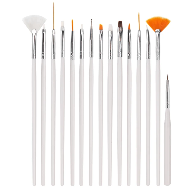 Nail Art Brush Acrylic Nail Polish Brush Kit UV Gel Nail Polish Paint Brushes Drawing Nail Pen Manicure Clean Brush Tools smt251