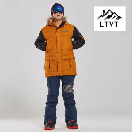 StormRunner бренд лыжный костюм Для мужчин Сноубординг Куртки+ брюки теплые новые зимние пальто дышащий Красочные камуфляж мужской лыжные комплекты - Цвет: SETs   9