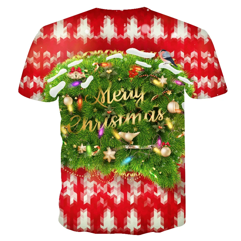 new t shirt men Fashion Christmas T-shirts Men Funny Santa Printed Tshirts Casual 3d T shirt Snowman Party Tshirt tops tees