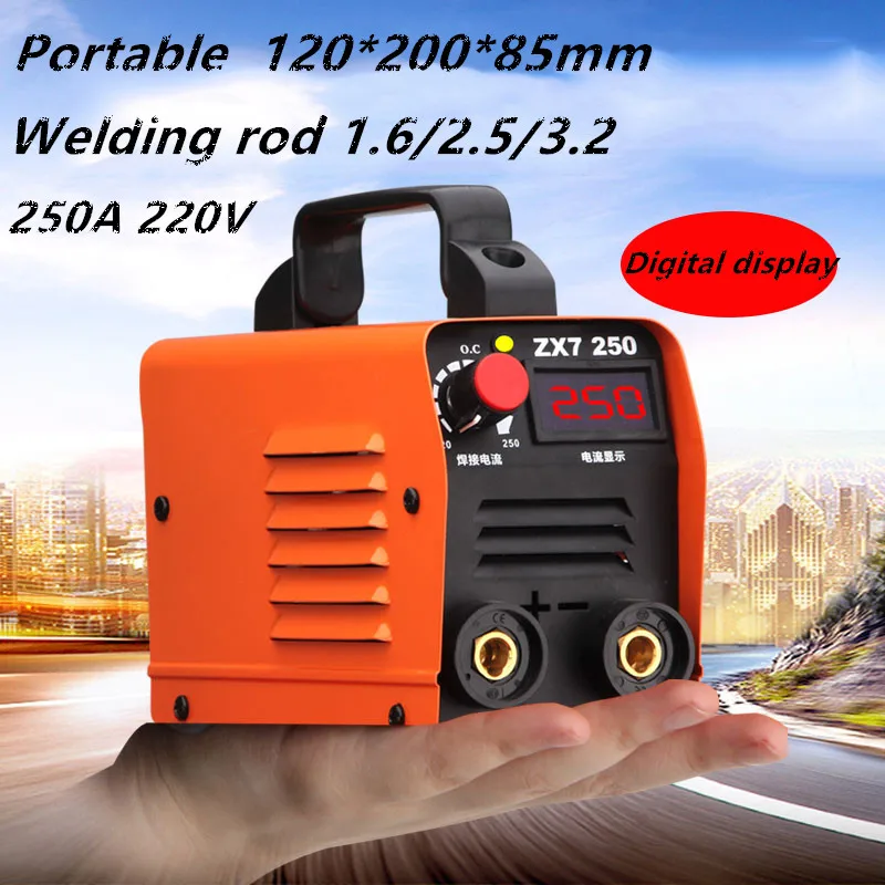 Портативный мини сварочный аппарат ZX7 250A 250V компактный MMA инвертор дуговая