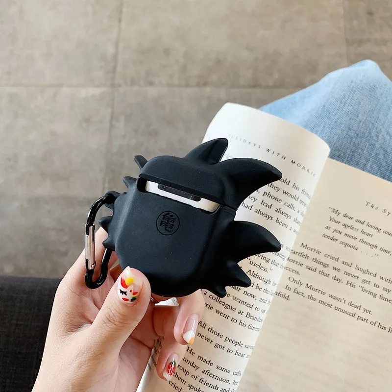 Аниме Dragon Ball Son Goku чехол для наушников AirPods 1 2 Bluetooth гарнитура зарядная коробка крутые мягкие силиконовые чехлы с крюком
