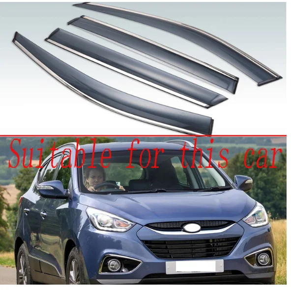 Для Hyundai tucson IX35 2010-2017 пластиковый внешний козырек вентиляционные оттенки окна