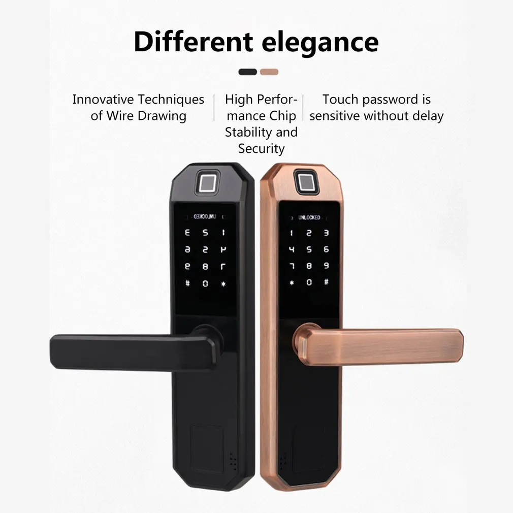 

Indoor Wooden Door Fingerprint Lock Home Security Double Tongue Door Lock Electronic Digital Smart Lock for Home Office