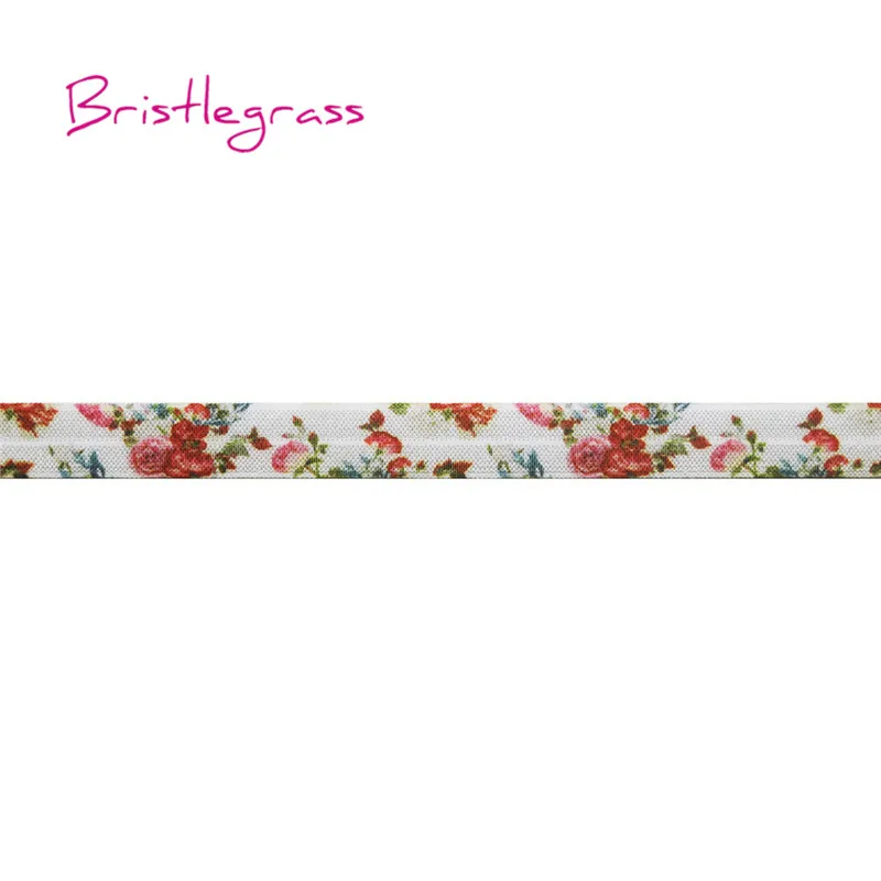 BRISTLEGRASS, 5 ярдов, 5/8 дюймов, 15 мм, Бабочка, цветочный принт, откидной эластичный, спандекс, атласная лента, повязка на голову, платье-пачка, сделай сам, для шитья