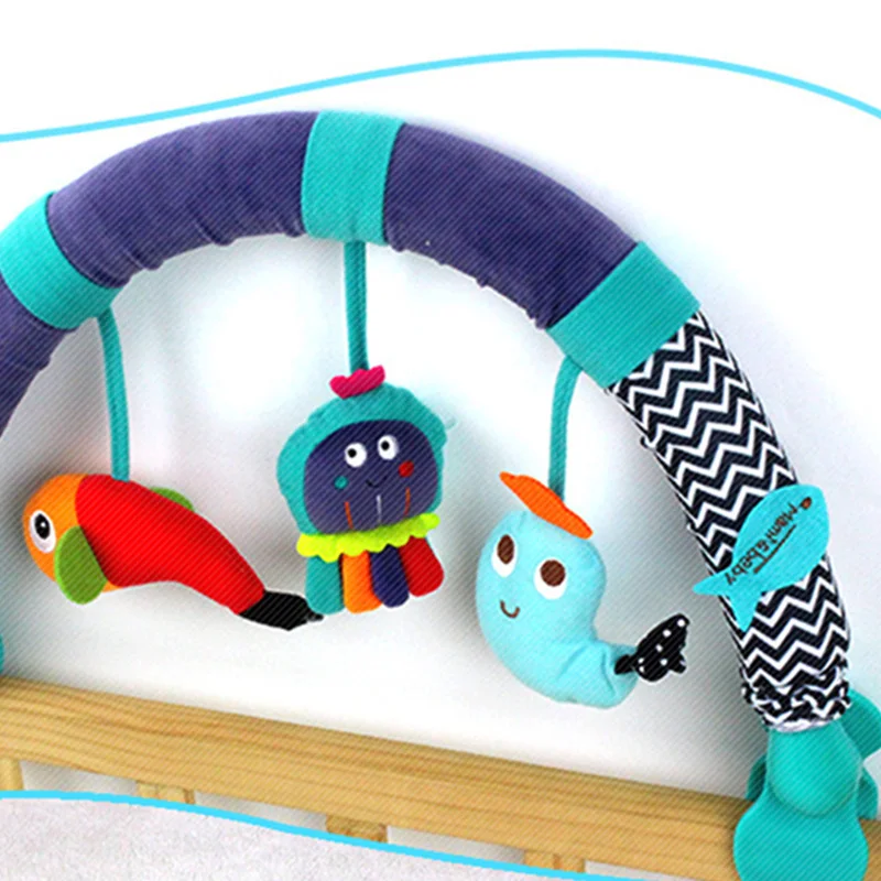 Колыбели погремушка Babyplay детский колокольчик многофункциональная плюшевая игрушечная коляска мобильные подарки Младенческая дорожная арка