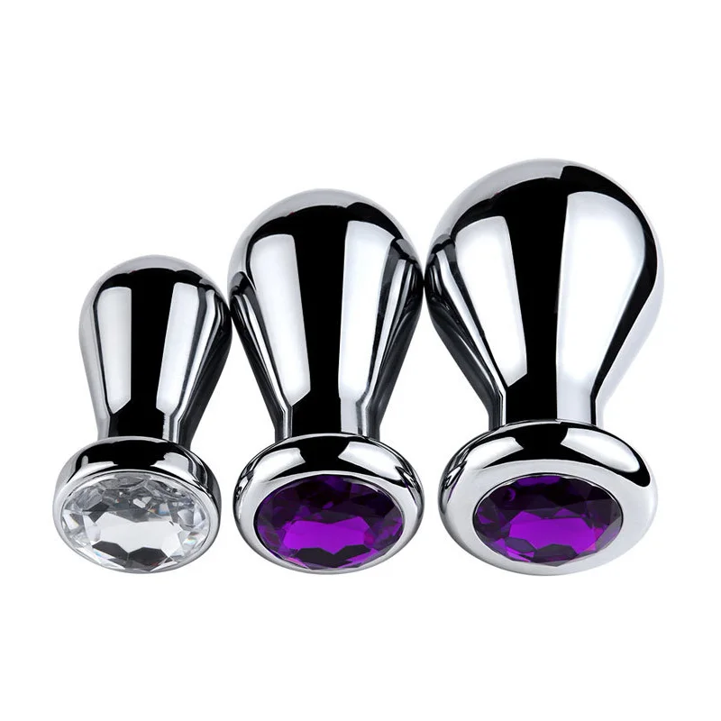 Анальная пробка интимные игрушки анальная из нержавеющей стали с ювелирными