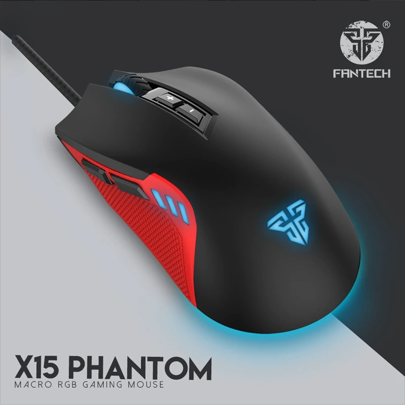Fantech X15 игровой Мышь 7 Кнопка точек на дюйм 4800 Точек USB кабель RGB киберспорта для
