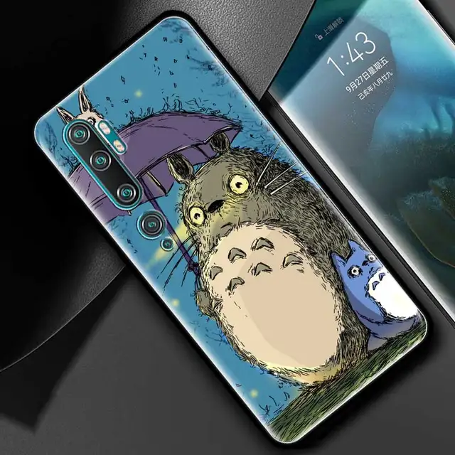 Silicone Phone Case For Xiaomi Mi Poco X3 M3 M4 Pro X3 NFC 9T 10T Note 10 Lite Studio Ghibli Totoro Soft TPU Back Cover Coque B10