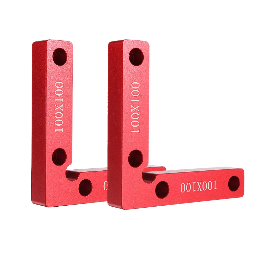 

2Pcs Aluminium Alloy 90 Degree 100x100mm Precision Clamping Square Woodworking Machinist Square Positioning Right Angle
