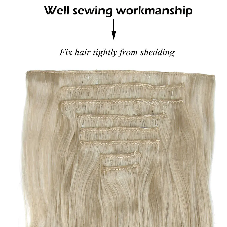 Snoilite 41 цвет волосы на заколках 1" 24" длинные волосы на заколках для наращивания натуральные синтетические волосы для женщин 180 г