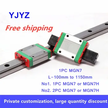 

cnc parts MGN7 100 150 200 250-1000mm miniature linear rail slide 1pcMGN7 linear guide+1pcMGN7C/7H or 2pcMGN7C/7H