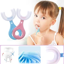 

Baby Toothbrush Children 360 Degree U-shaped Toothbrush Teethers Soft Silicone Baby Brush Kids Teeth Oral Care Cleaning