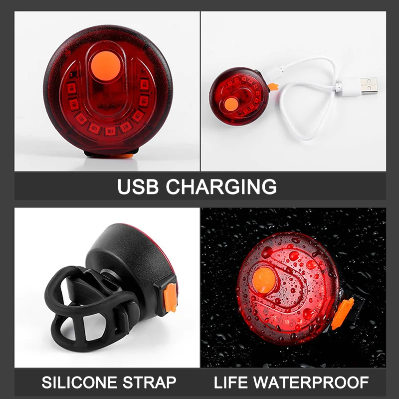 Велосипед задний фонарь usb зарядка светодиодный водонепроницаемый Предупреждение ющий свет для горной дороги велосипед S66