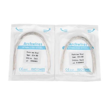 

10Packs Dental Stainless Steel Rectangular Oval Arch Wires Orthodontic Wire for Dentist 0.017*0.022 Upper/Lower