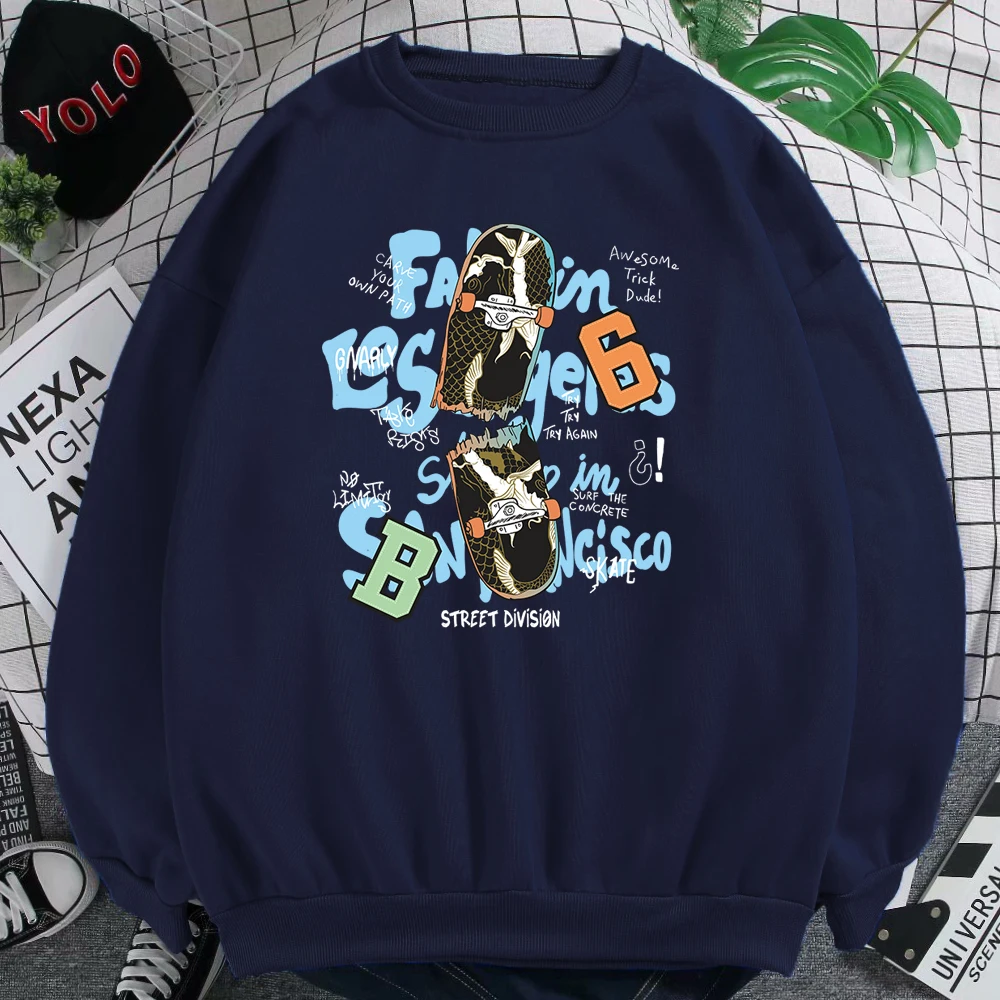

Broken Skateboard Hip Hop O-Neck Sweatshirt Woman With Hood Streetwear Loose Couple Pullovers Aesthetic Vintage Women'S Hoodies