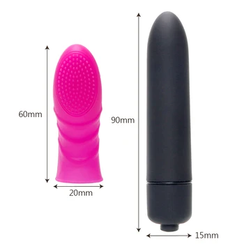 VATINE Bullet Vibrator Sex Toys for Women G Spot Massager Finger Vibrator Erotic Vagina Stimulation Fingerstall Random color 6