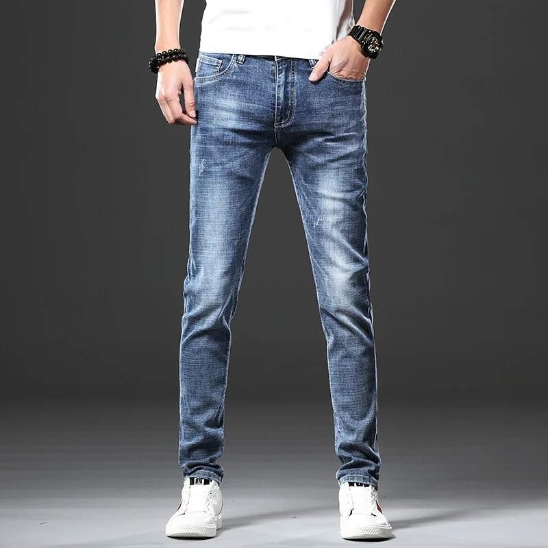 

Men's Denim Jeans Pants Men Autumn Cotton Hip Hop Loose Work Long Trousers Streetwear Mens Jeans Pants Pantalones Hombre