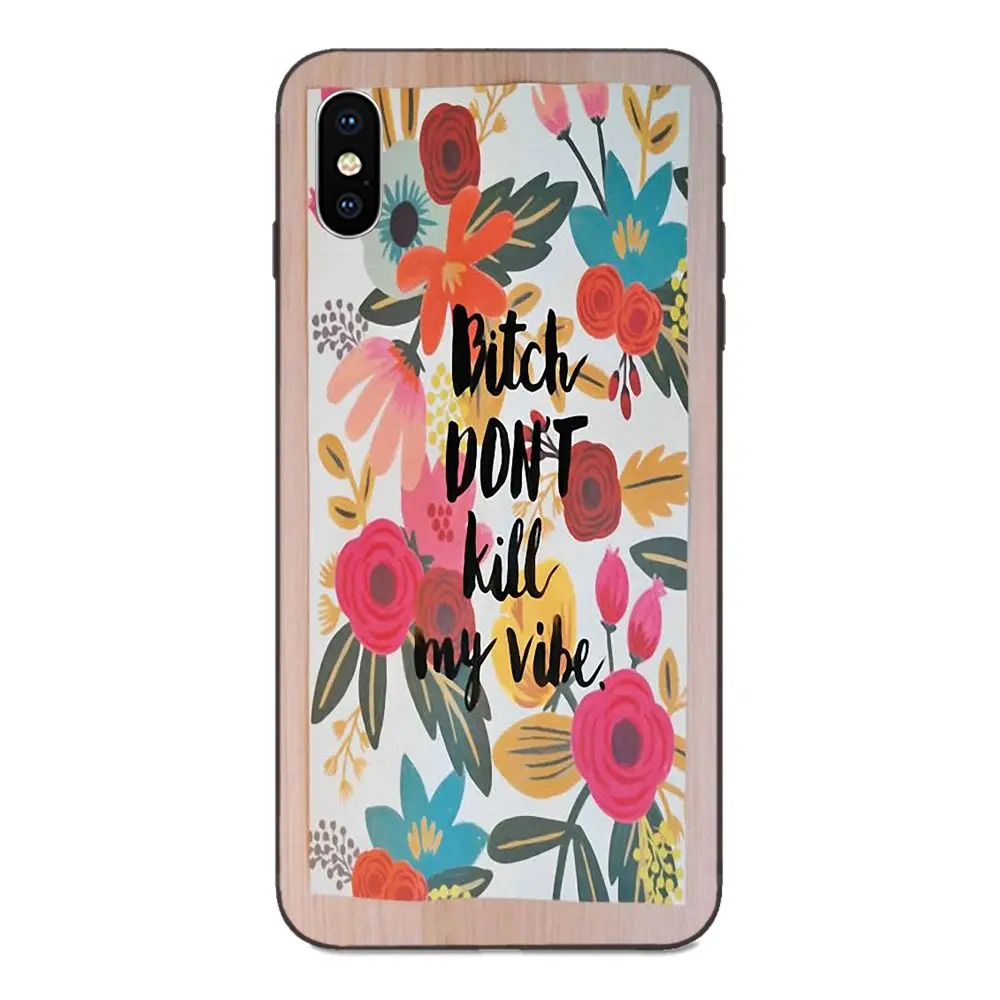 Простые чехлы для телефонов Apple IPhone X XS Max XR 4 4s 5 5S SE 6 6S 7 8 Plus Suck Dont Kill My Vibe - Цвет: as picture