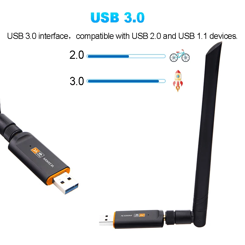1200 Мбит/с USB3.0 Wifi адаптер RTL8812CU IEEE802.11ac двухдиапазонный 5 ГГц 2,4 ГГц Беспроводная сетевая карта Wifi ключ для настольного ноутбука