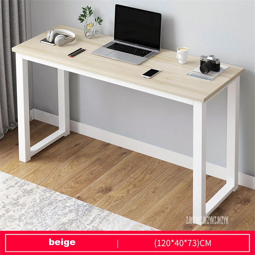 120cm beige B2783 80/100/120/140 см Современный зимняя обувь без молнии доска Сталь рамки Офисный Компьютерный стол бытовой экономичный большой рабочий стол, стол для обучения - Цвет: 120cm beige