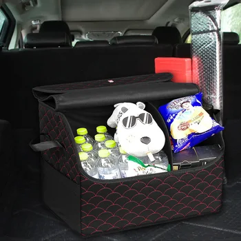 

3PAUTO Unique Car Trunk Organizer Multipurpose Collapsible Cargo Storage Box Pets Kid Toys snacks Container Box