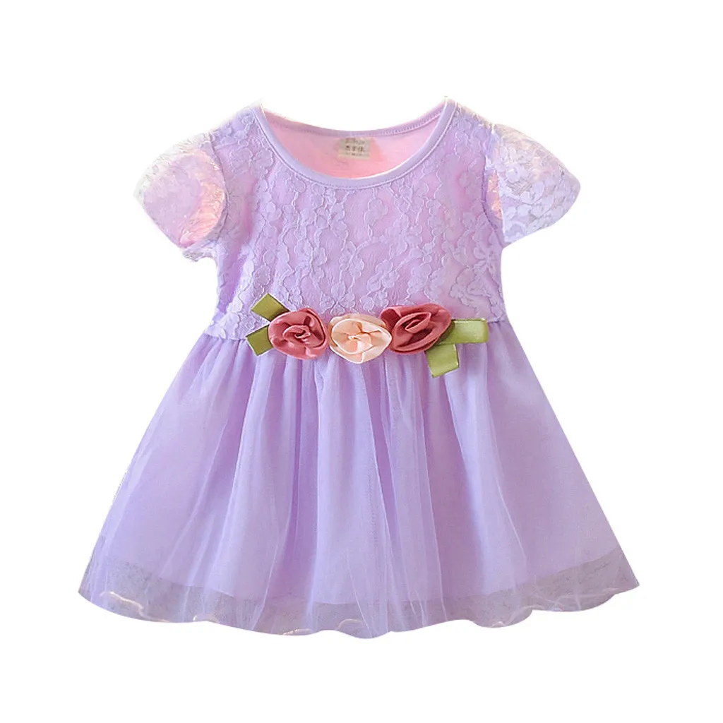 Платья принцессы для малышей; одежда для маленьких девочек с рюшами; кружевное платье с фатиновой юбкой и цветочным рисунком; яркие платья для маленьких девочек; vestidos infantil