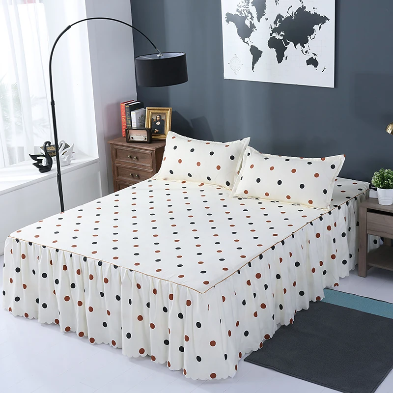 Bed Skirt-5 Домашний текстиль покрывало Европейский стиль покрывало полиэстер хлопок постельные юбки цветы красочные постельное белье размер queen - Цвет: Bed Skirt-5