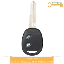 KEYECU Автомобильный ключ дистанционного управления для Chevrolet Aveo 2009 2010 2011-, FOB 2 кнопки-433,92 МГц FSK-Модель: RK950EUT CE 0678