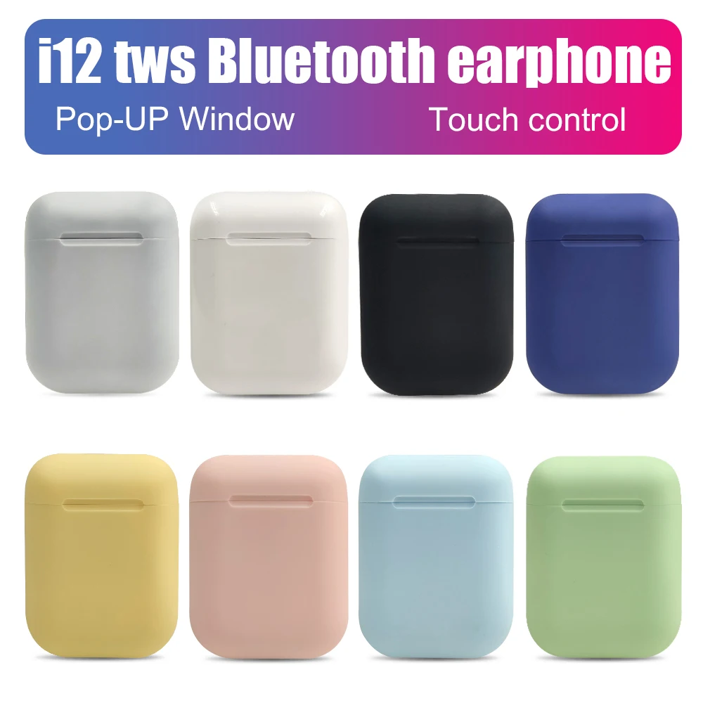 Macarons i12 TWS беспроводные наушники Bluetooth 5,0 спортивные наушники с защитой от пота сенсорные Портативные наушники для i10 i20 tws i30 i60 i80