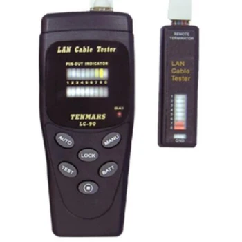 

TENMARS LC-90 Lan Cable Tester Use For Verify Cable Continuity,Opens,Shorts and Miss-wired.Detected Defective Wire Warning.