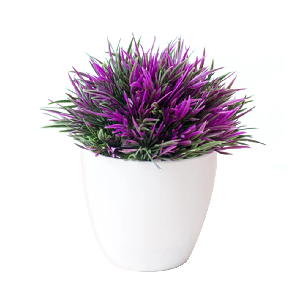 Мятно-зеленый Домашний декор маленькие украшения поддельные Flowe Eye Феникс бонсай моделирование растение украшение цветок шар горшок с травой в горшках - Цвет: Мятно-зеленый