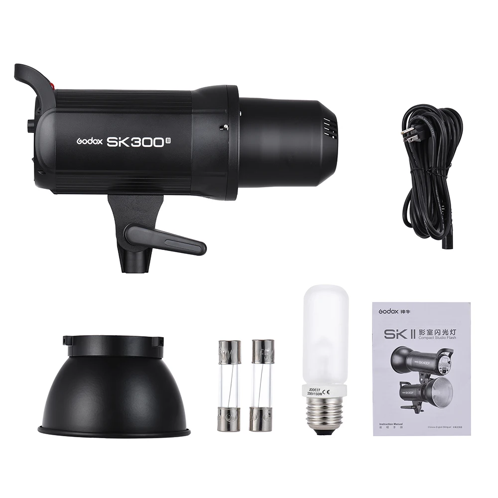 Godox SK300II профессиональная 300Ws студийная вспышка стробоскоп встроенный Godox 2,4G Беспроводная X СИСТЕМА GN58 5600K w/150 W моделирующая лампа