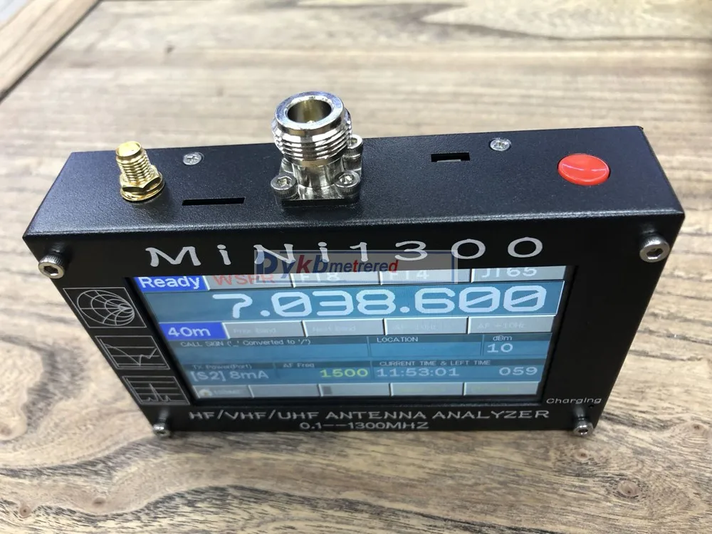 Mini1300 0,1 до 1300 МГц HF VHF UHF ANT КСВ антенна анализатор полный диапазон 4,3 дюймов сенсорный экран векторный метр